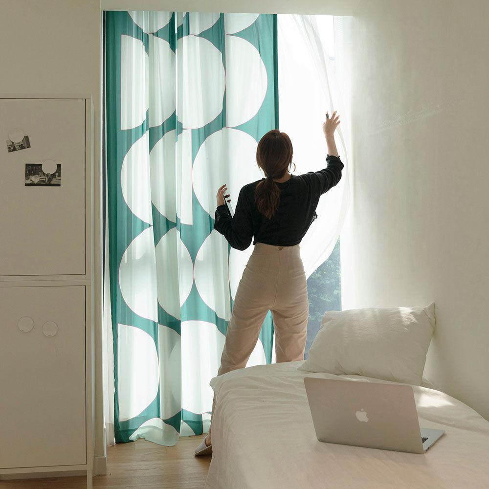 소프트쉬폰커튼 MOONY MOONIE GREEN