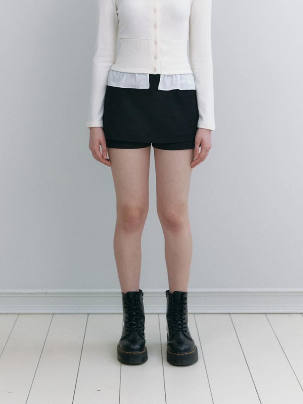 Moa skirt pants (Black)