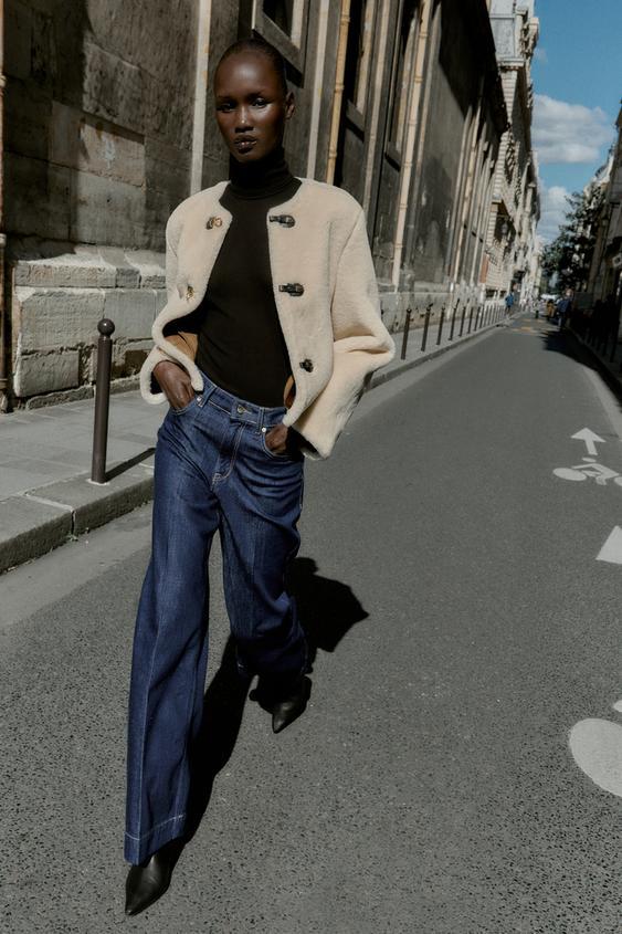 페이크 퍼 토글 재킷