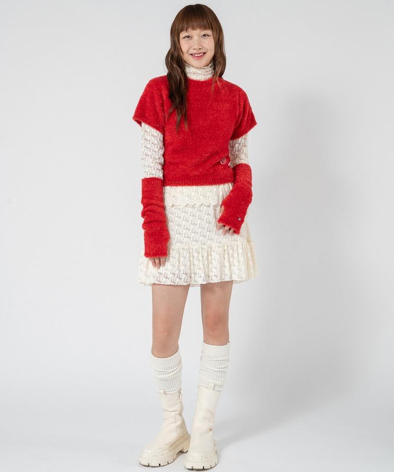 ZOE RIBBON MINI SKIRT_CREAM