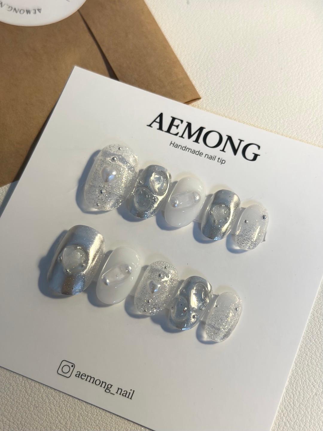 Aemong : 클리어 실버 하트빔