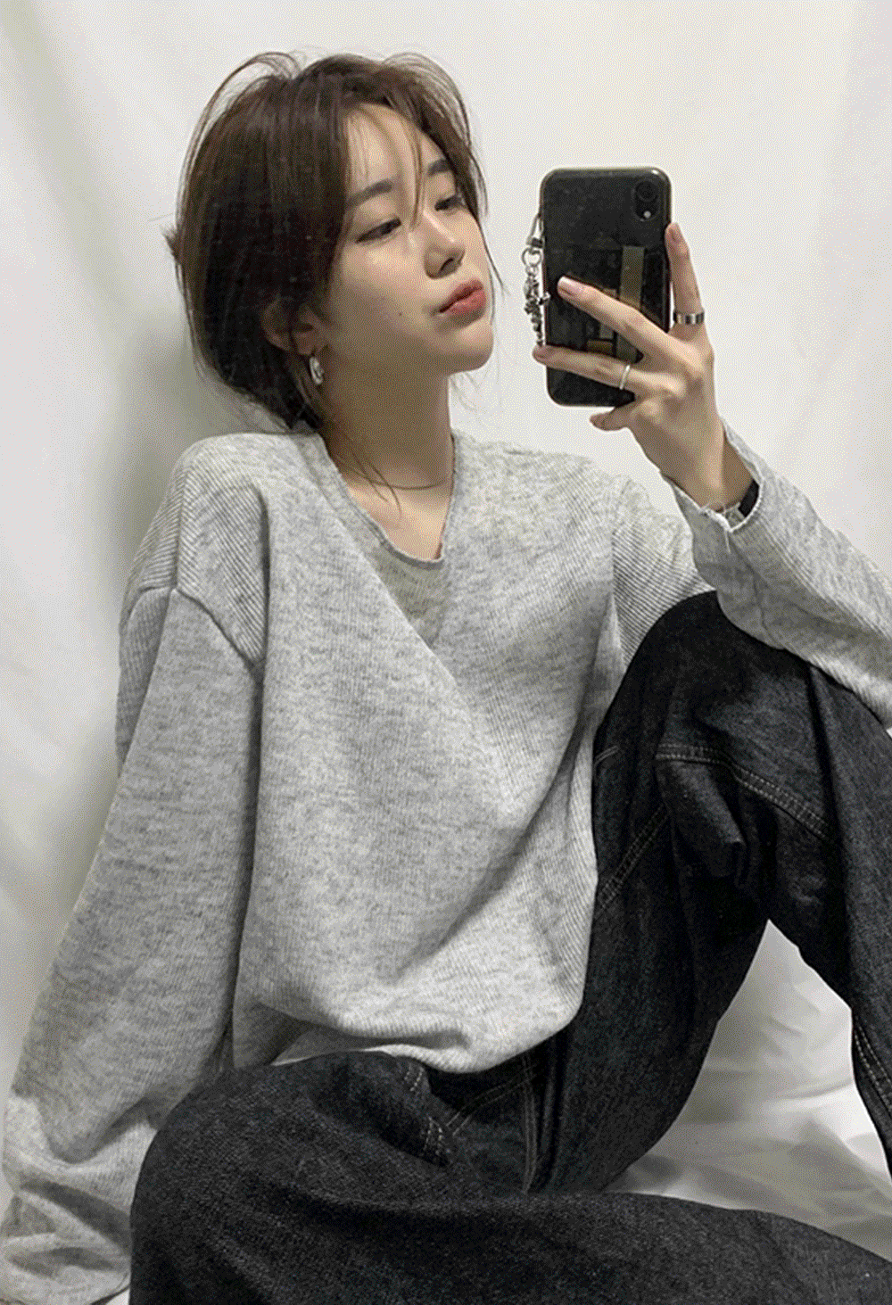 [누적 10000장 판매 / 남녀공용 / 색감예쁜]  round cutting knit