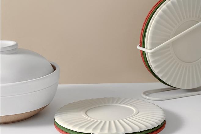 실리콘 냄비받침대 주방 다용도 후라이팬 주전자 원형 컵 냄비 받침 패드 깔판 거치대 깔개