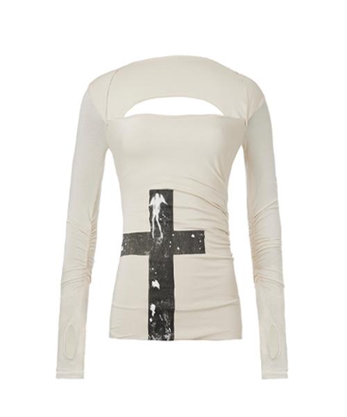 [10/30 DELIVERY] Cross cupid top&dress Beige