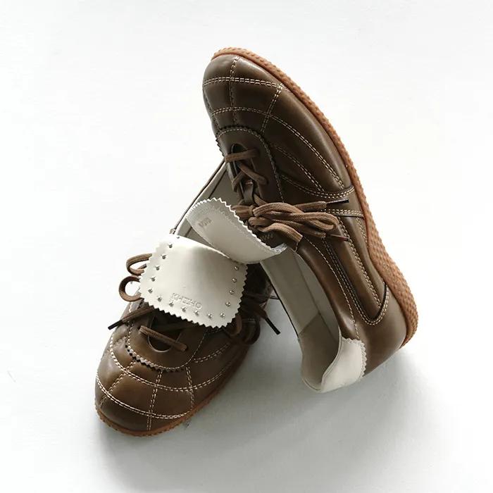 3-Way Foldover Tongue Sneakers / Brown