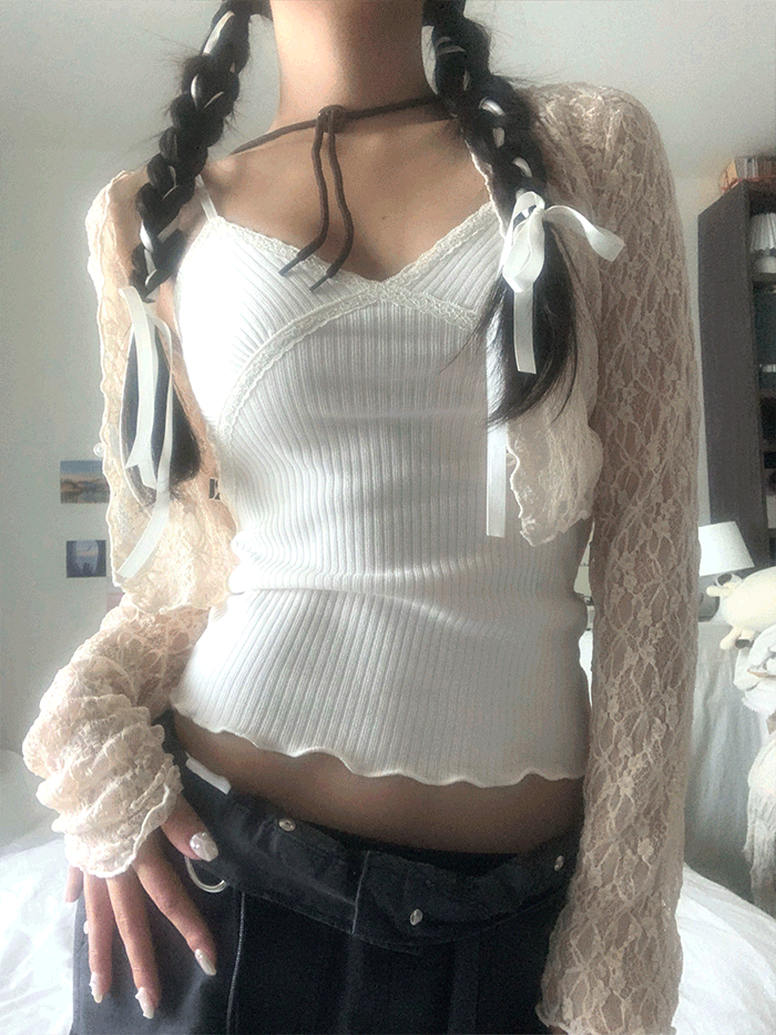 Lace sleeveless (5colors)