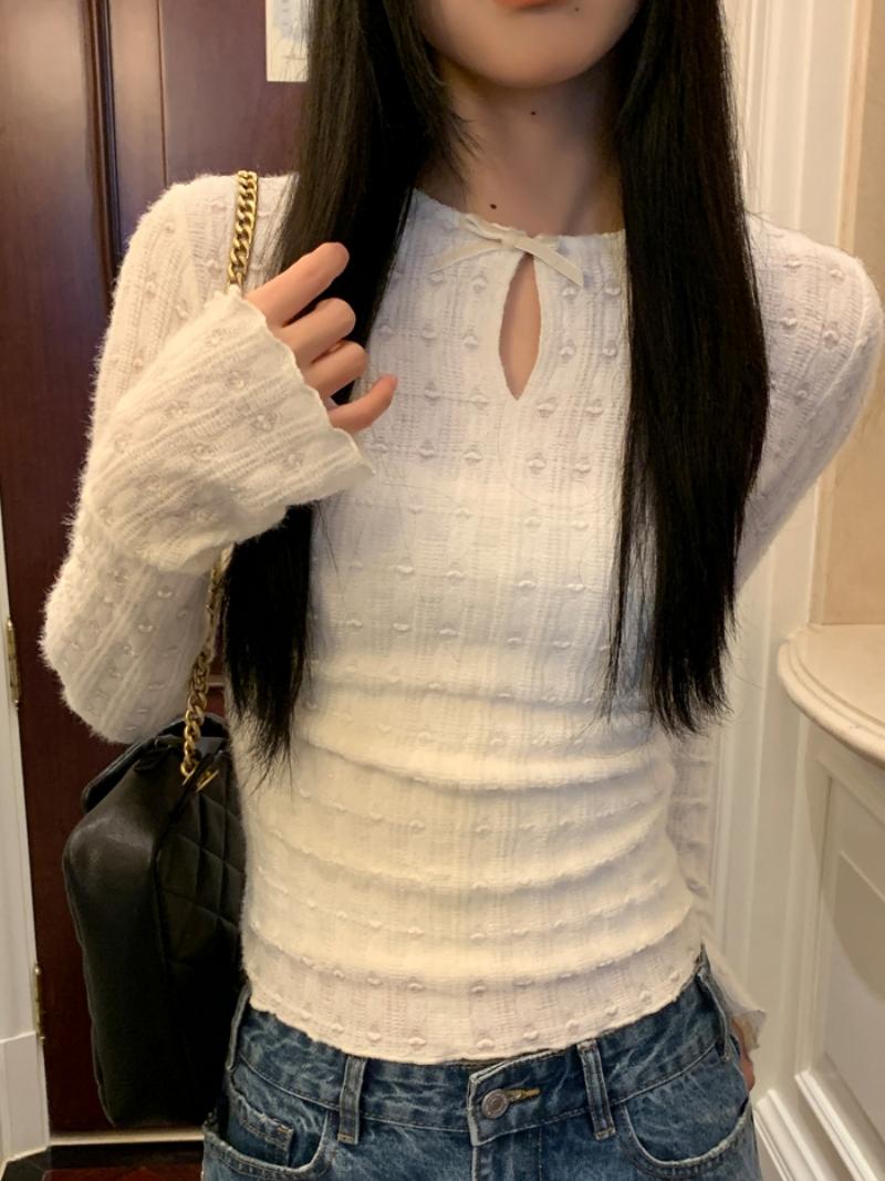 드레보루조 당일발송🚚데이지 레이스 커프스 긴팔 티