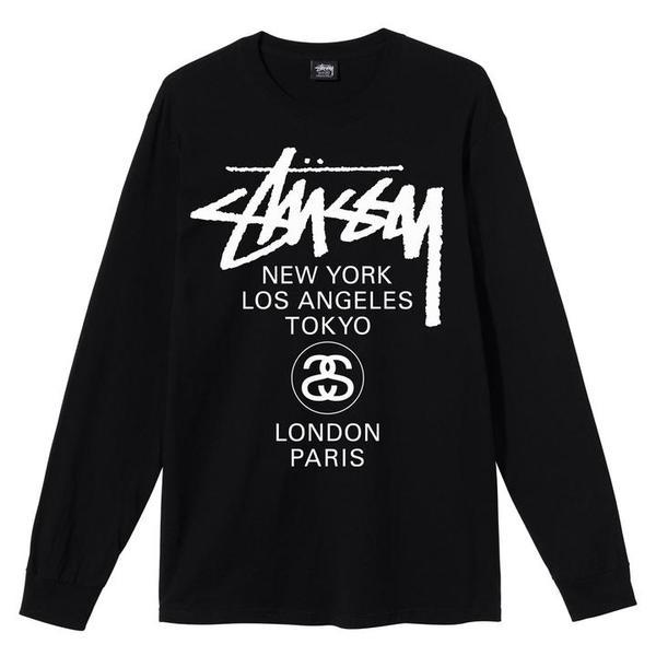 [해외] 스투시 월드 투어 롱슬리브 티 Stussy WORLD TOUR LS TEE 21SS