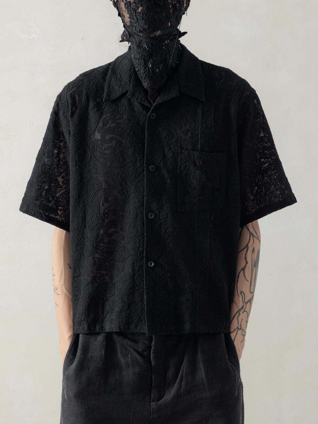 Professor.E｜Lace Shirt (Black) - 46