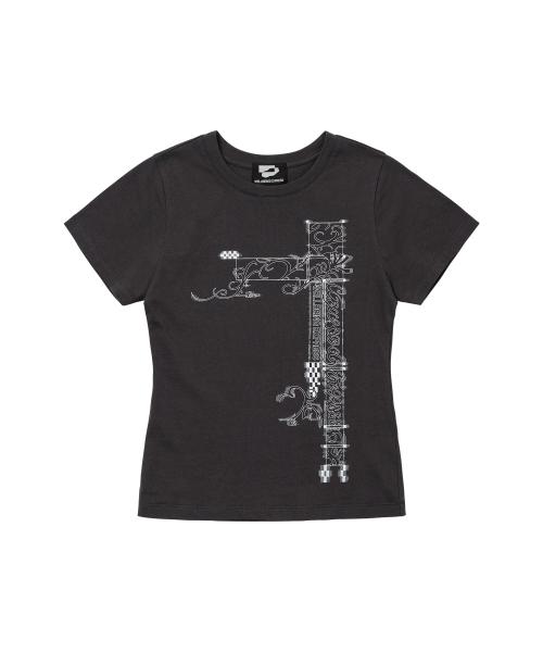 웰빙익스프레스(WELLBEING EXPRESS)  Hybrid Tattoo Tee Charcoal - 사이즈 & 후기 | 무신사