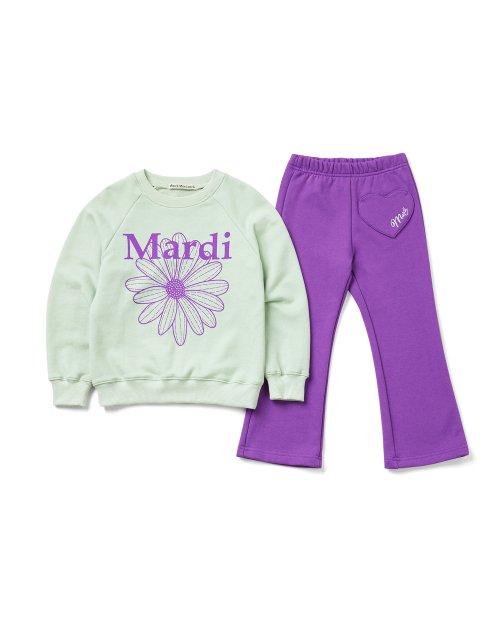 KIDS SWEATSHIRT SETUP FLOWERMARDI_MINT PURPLE
