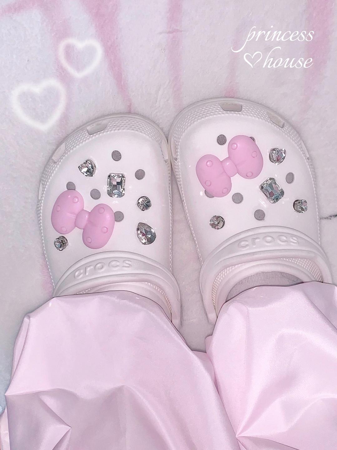 cute ribbon jibbitz set