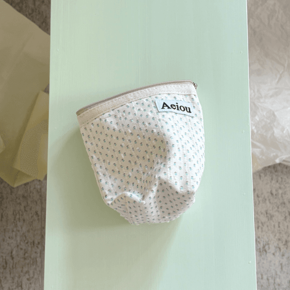 Aeiou Basic Pouch (M size) Pajama Purple Flower