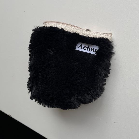 Aeiou Basic Pouch (M size) Dark Night Fur