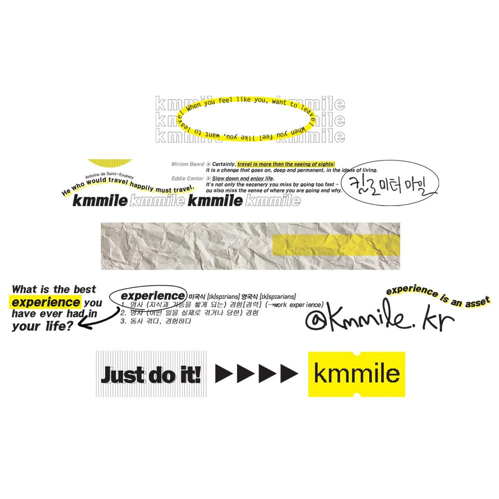 킬로미터마일 타이포 마스킹테이프 1st experience (20mm)