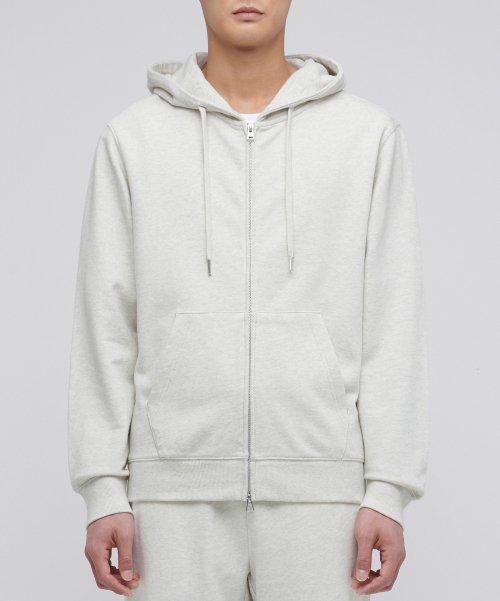 후디드 스웨트 집업 [오트밀]