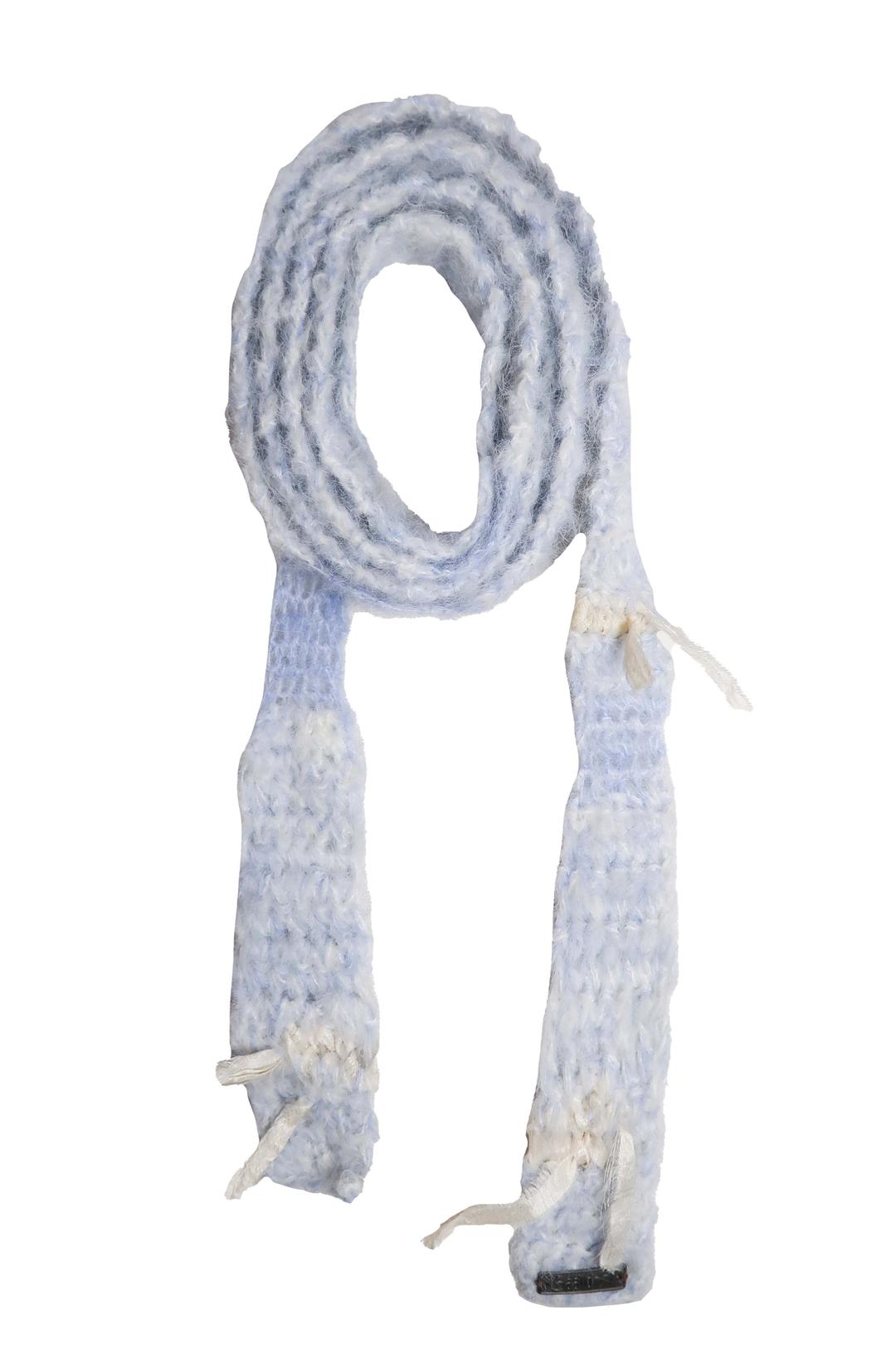 Crochet Silk Muffler - Baby Blue
