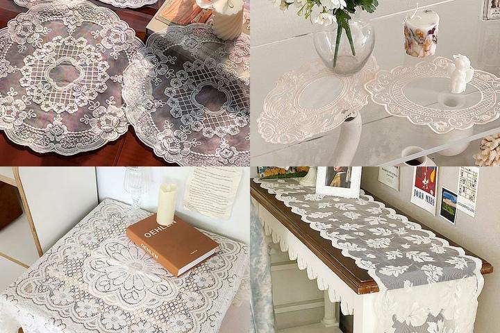 프렌치 레이스 코스터 테이블매트 키친크로스 모음전