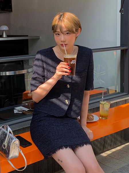 [CELEB PICK] 크랍 반팔 트위드자켓 OW2MJ2480