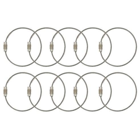 WILDS 칼라 와이어링 키링, 실버, 10개