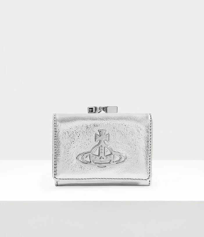 비비안웨스트우드 크링클 스몰 프레임 지갑 실버 메탈 반지갑 | 상품 상세 | 크로켓