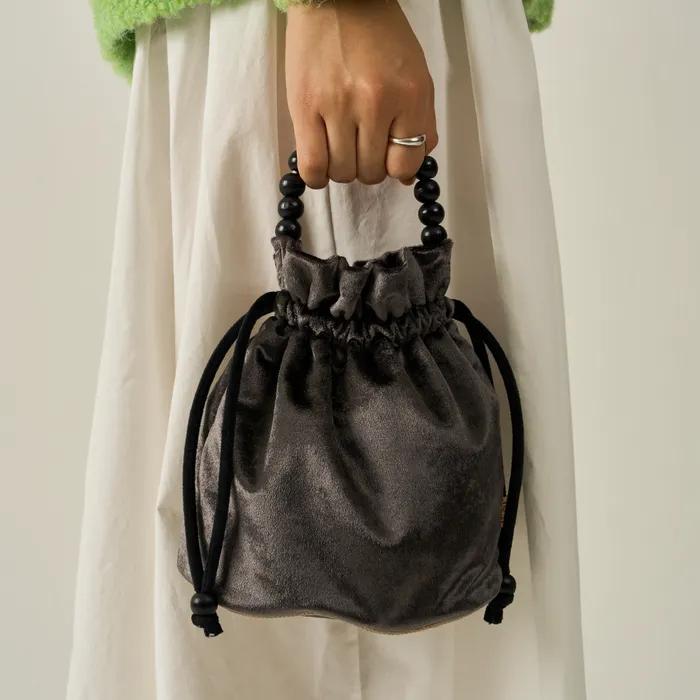 poppy bucket bag _ velvet gray