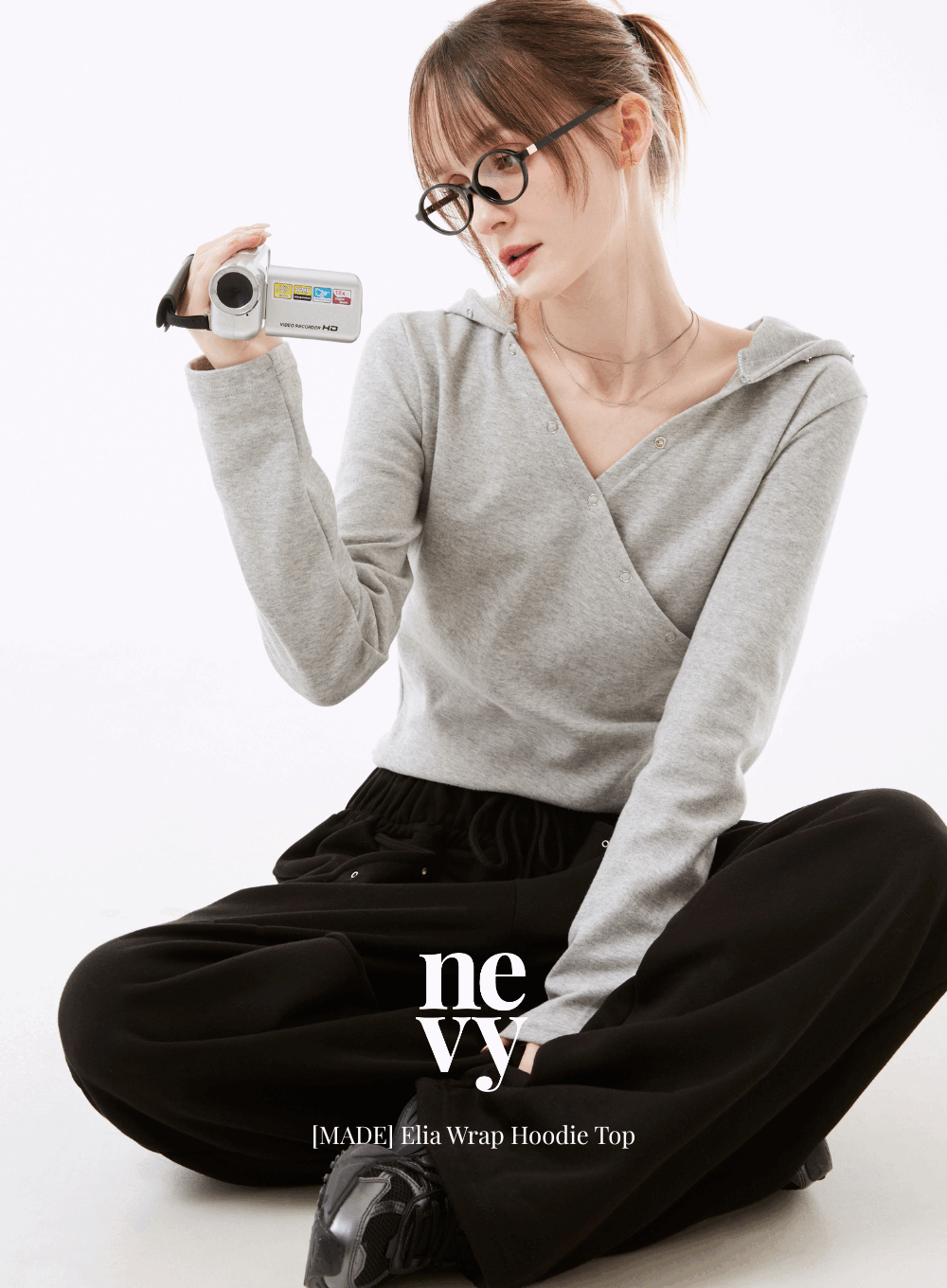 [MADE] 엘리아 스냅버튼 드레이프 후드티