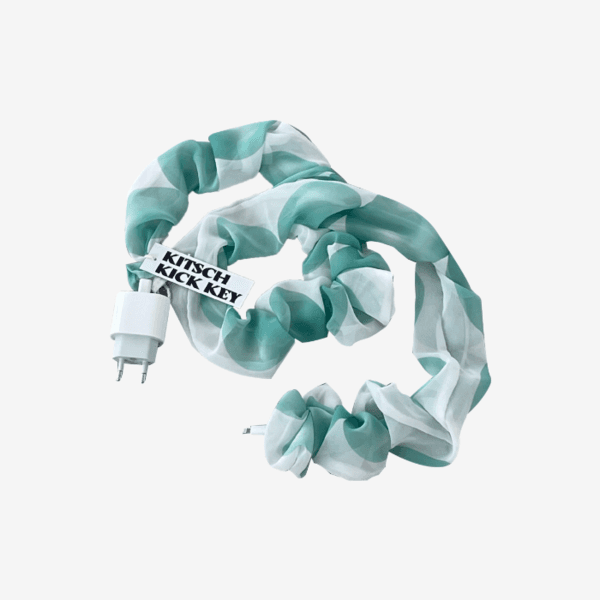 kitsch_kickkey | 3D green pattern line cover (전선 커버, 코드 삭스)