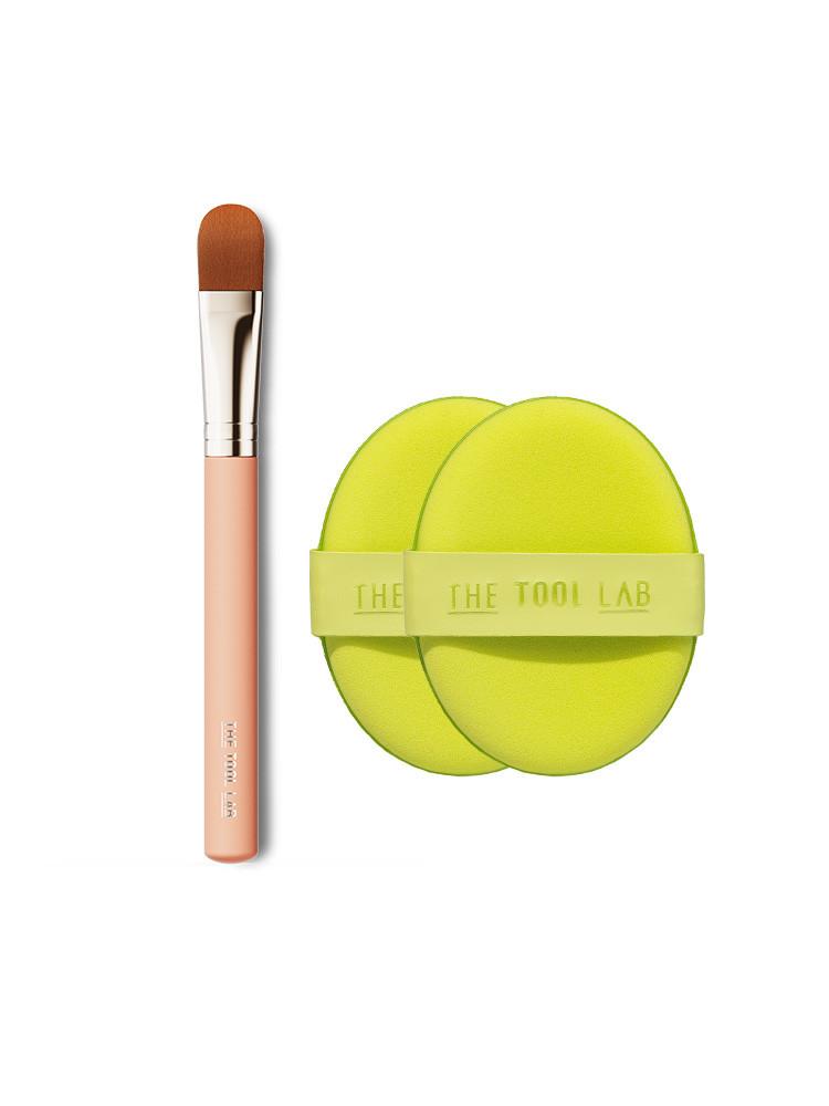 [유리알 베이스] 해피림 아쿠아퍼프 2개입 + 231 브러쉬(2종 택1) 하이드로 퍼프 컨실러 파운데이션 브러쉬