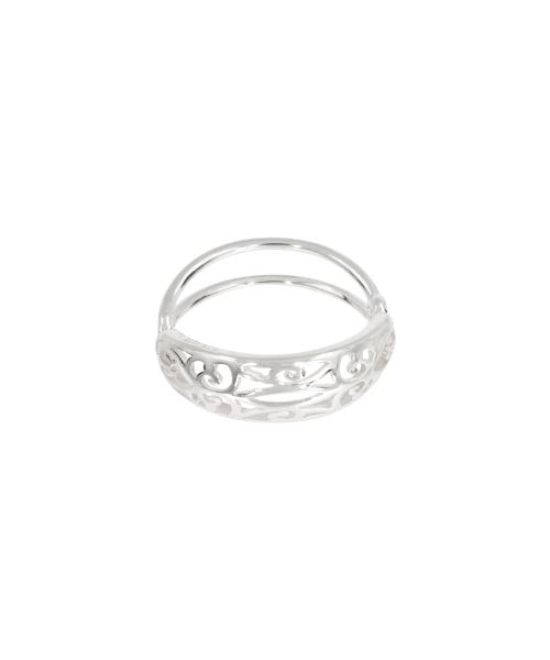 [silver925] dual emblem ring-silver