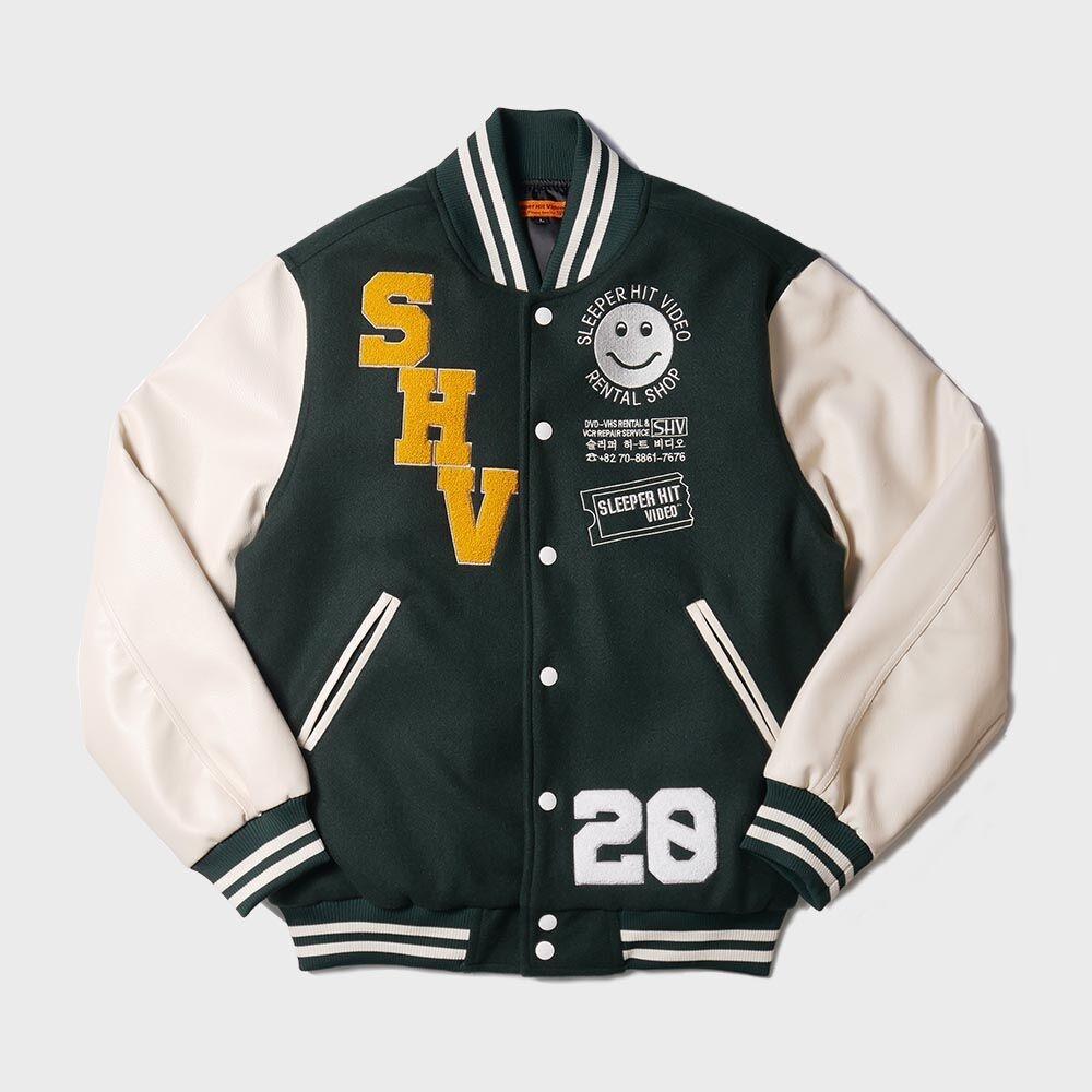 S.H.V. STAFF VARSITY JACKET GREEN/YELLOW