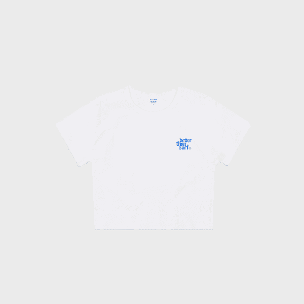 SMILE LOGO CROP TEE - BLUE