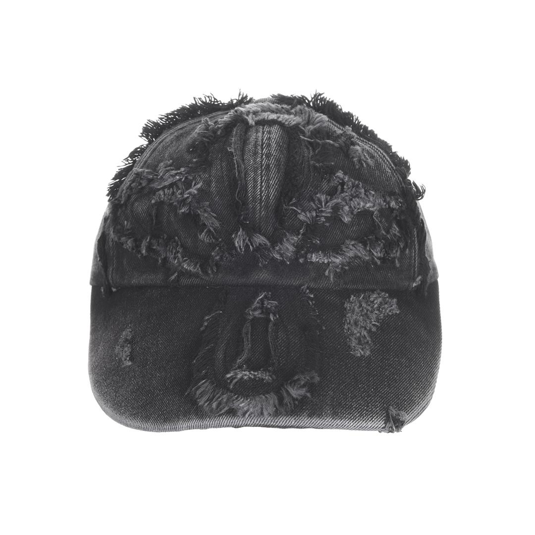 surgery clover patched denim cap 'black'