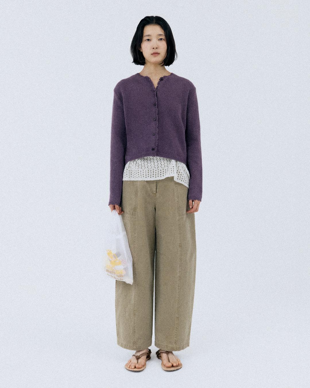 erin frill cardigan (purple)