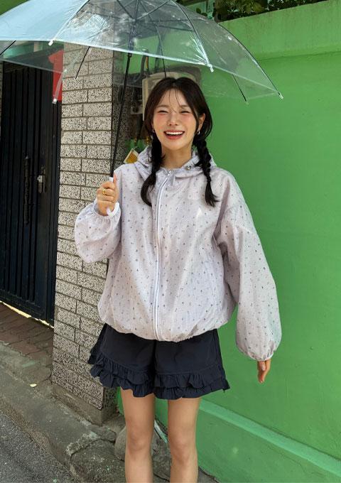썸머 시스루 플라워 바람막이 (3color)