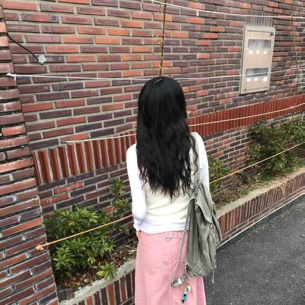 드롭 하트 벨트 스커트 ( drop heart belt skirt )