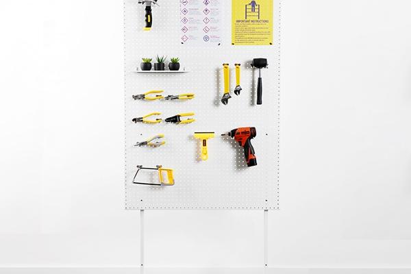 파티션 타공판 스탠드 철제 타공판스탠드