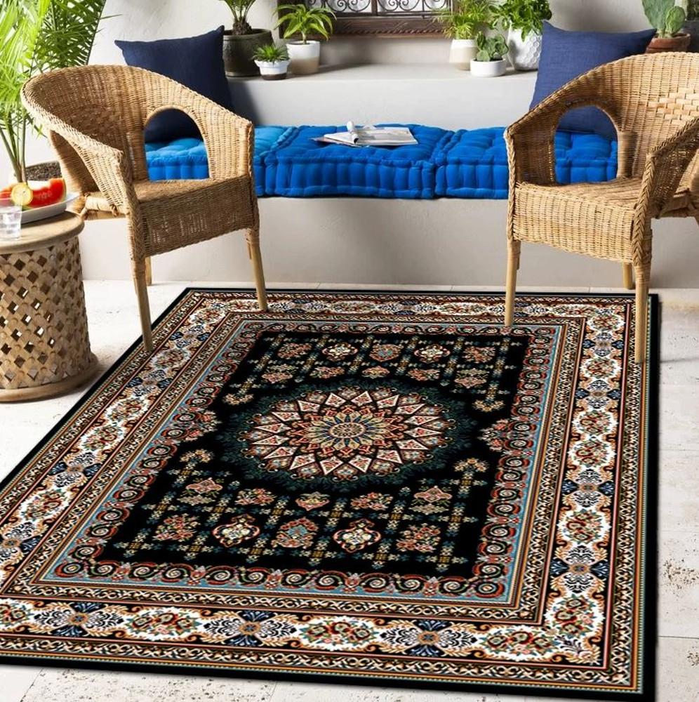 페르시안 러그 에스닉 카펫 엔틱 플라워 러그