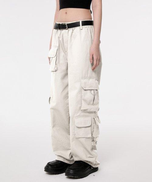 E95 Parachute 5.cargo Pants (FL-229_Cream)