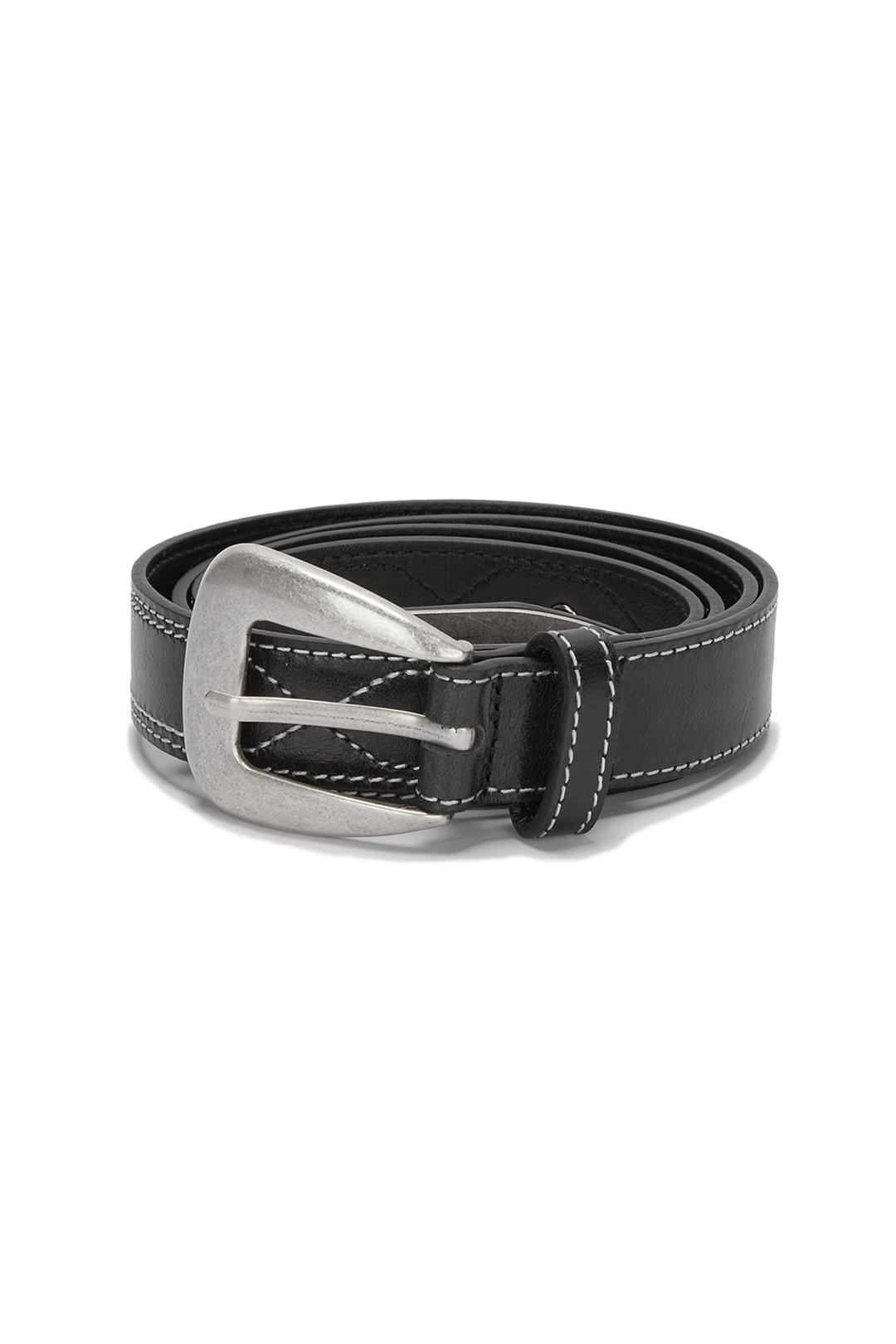 STITCH WESTERN BELT IN BLACK