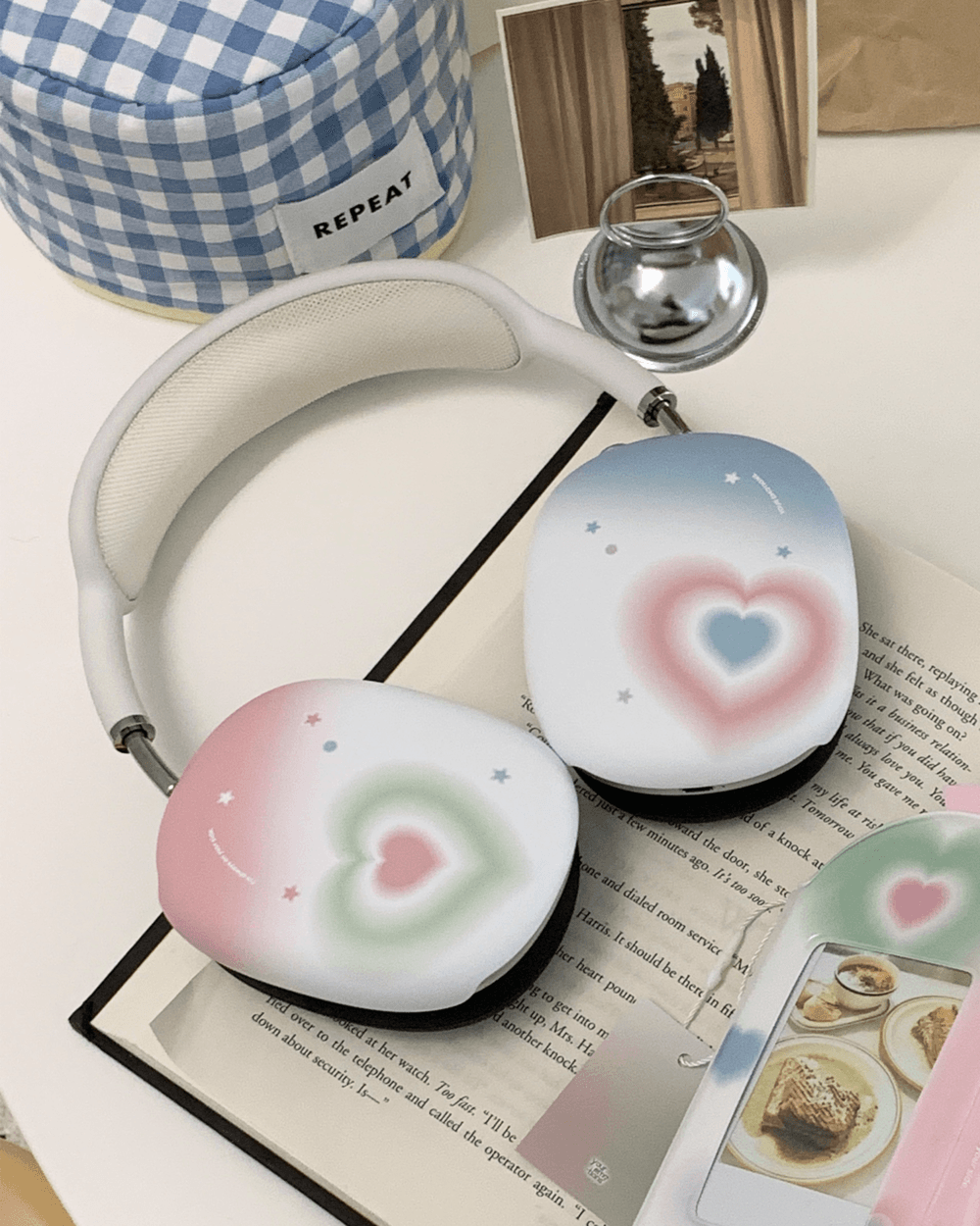 plumpily heart pastel airpods max case