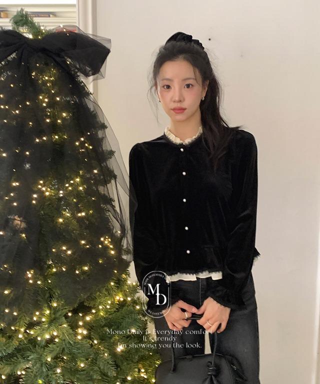 [#.연말룩] [New Arrival] 윈터 벨벳 블라우스 (입고지연 12/18 이후 순차 발송)