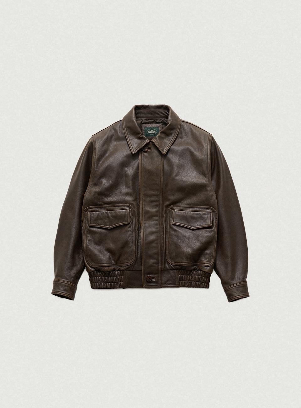 Brown A-2 Leather Flight Jacket [9/12(Thu) 14:00 Pre-Order Open]