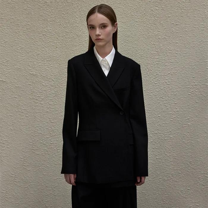 스트라이프 랩 블레이저 블랙