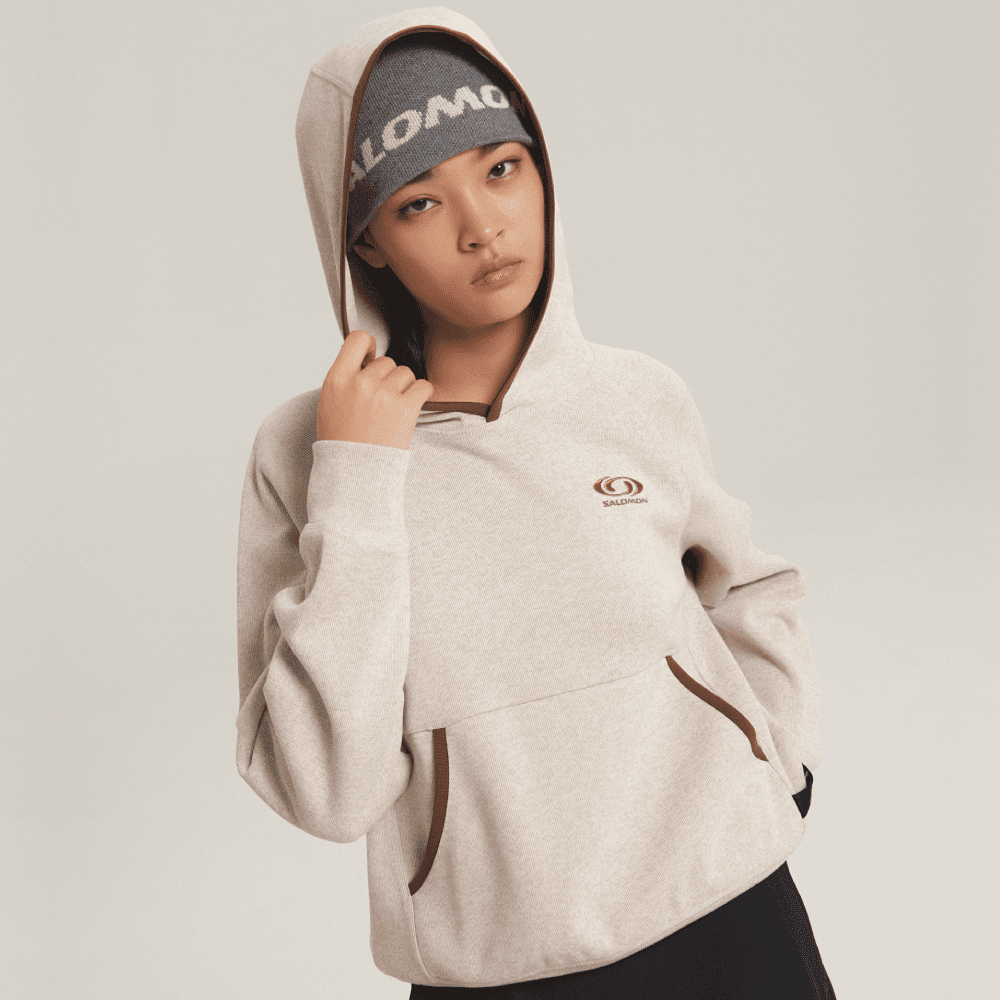 링크 니트 후디 W - 오트밀 / S