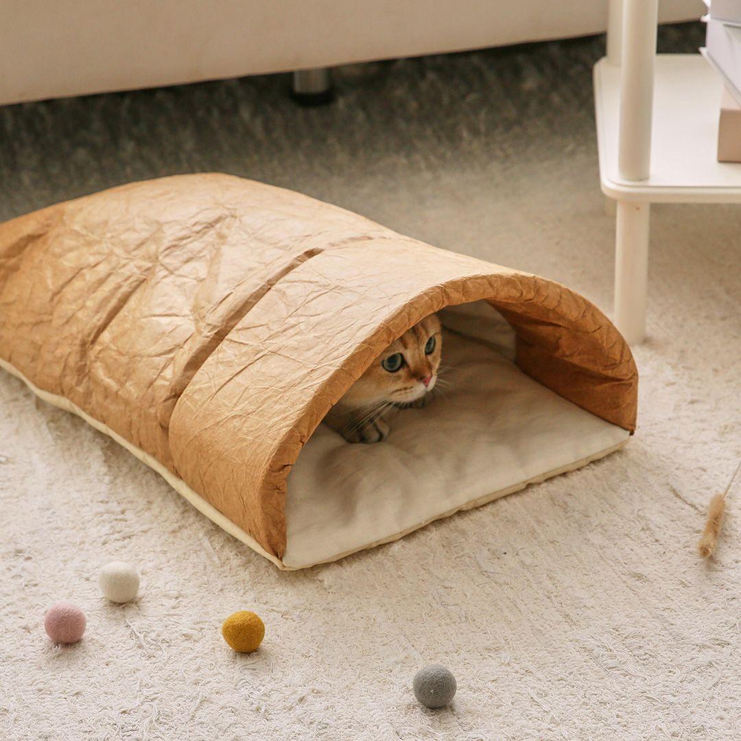 Enough 5 바스락 종이 숨숨집 브라운/화이트