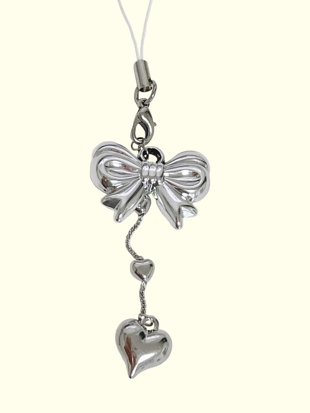 silver ribbon keyring