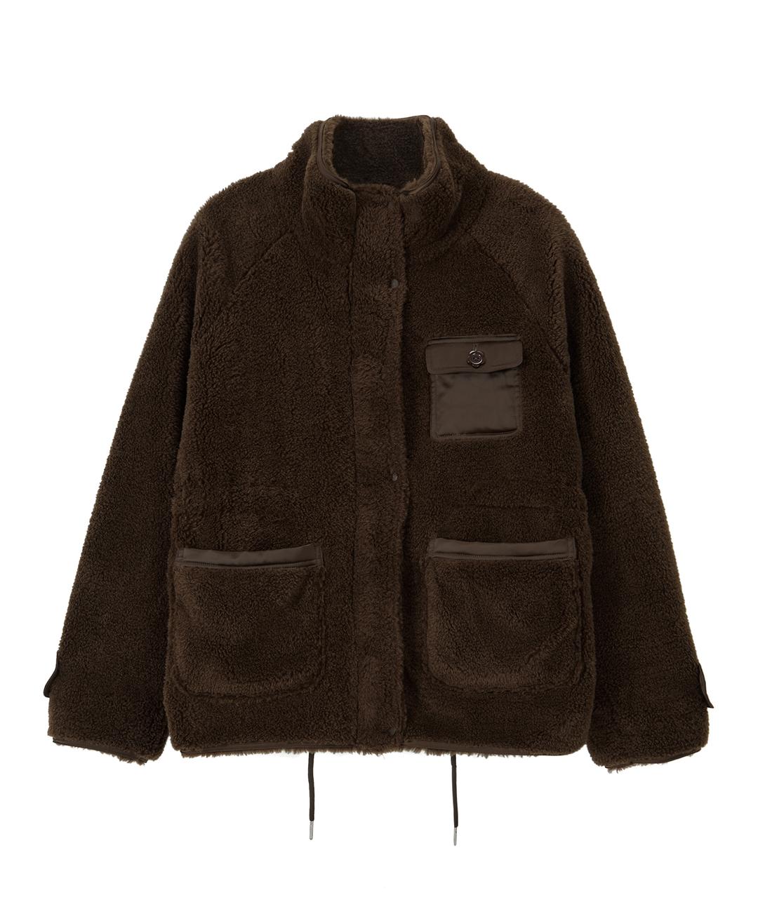 Ewe Fur Half Jacket-Brown