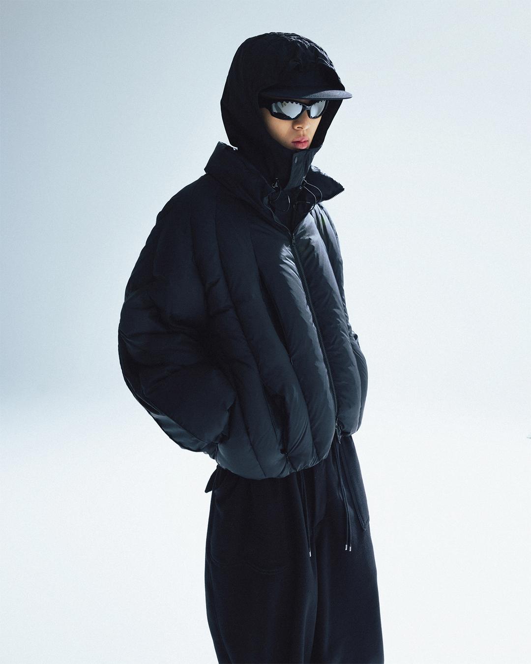 [AG] Iconic Balloon Incision Down Jacket - Black