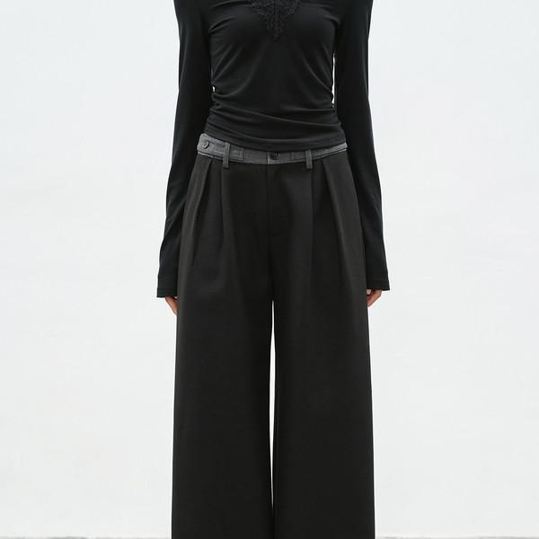 Waist Panel Wide Pants